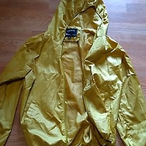 Yellow rain jacket